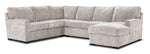 Charlotte 4-Piece Sectional with Right-Facing Chaise - Sand
