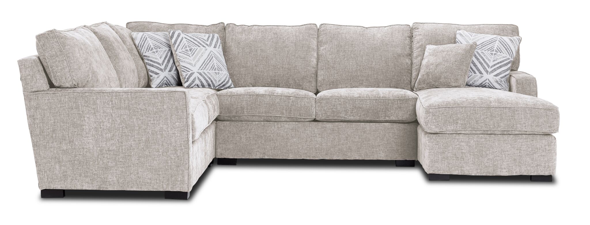 Charlotte 4-Piece Sectional with Right-Facing Chaise - Sand