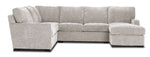 Charlotte 4-Piece Sectional with Right-Facing Chaise - Sand