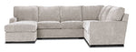 Charlotte 4-Piece Sectional with Left-Facing Chaise - Sand