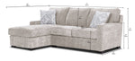 Charlotte 2-Piece Sectional with Left-Facing Chaise -Sand