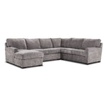 Charlotte 4-Piece Sectional with Left-Facing Chaise - Smoke