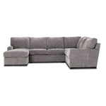 Charlotte 4-Piece Sectional with Left-Facing Chaise - Smoke