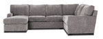 Charlotte 4-Piece Sectional with Left-Facing Chaise - Smoke