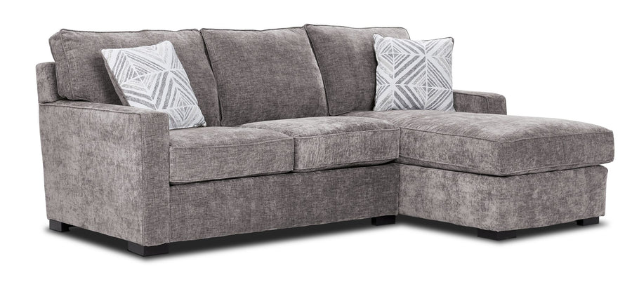 Charlotte 2-Piece Sectional with Right-Facing Chaise - Smoke