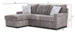 Charlotte 2-Piece Sectional with Left-Facing Chaise - Smoke