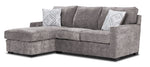 Charlotte 2-Piece Sectional with Left-Facing Chaise - Smoke