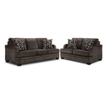 Charmaine Sofa and Loveseat Set - Brown