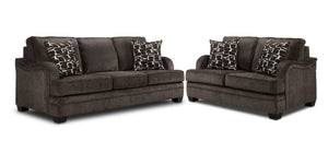 Charmaine Sofa and Loveseat Set - Brown