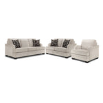 Charmaine Sofa, Loveseat and Chair Set - Pearl