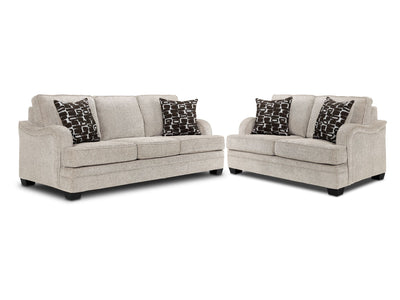 Charmaine Sofa and Loveseat Set - Pearl