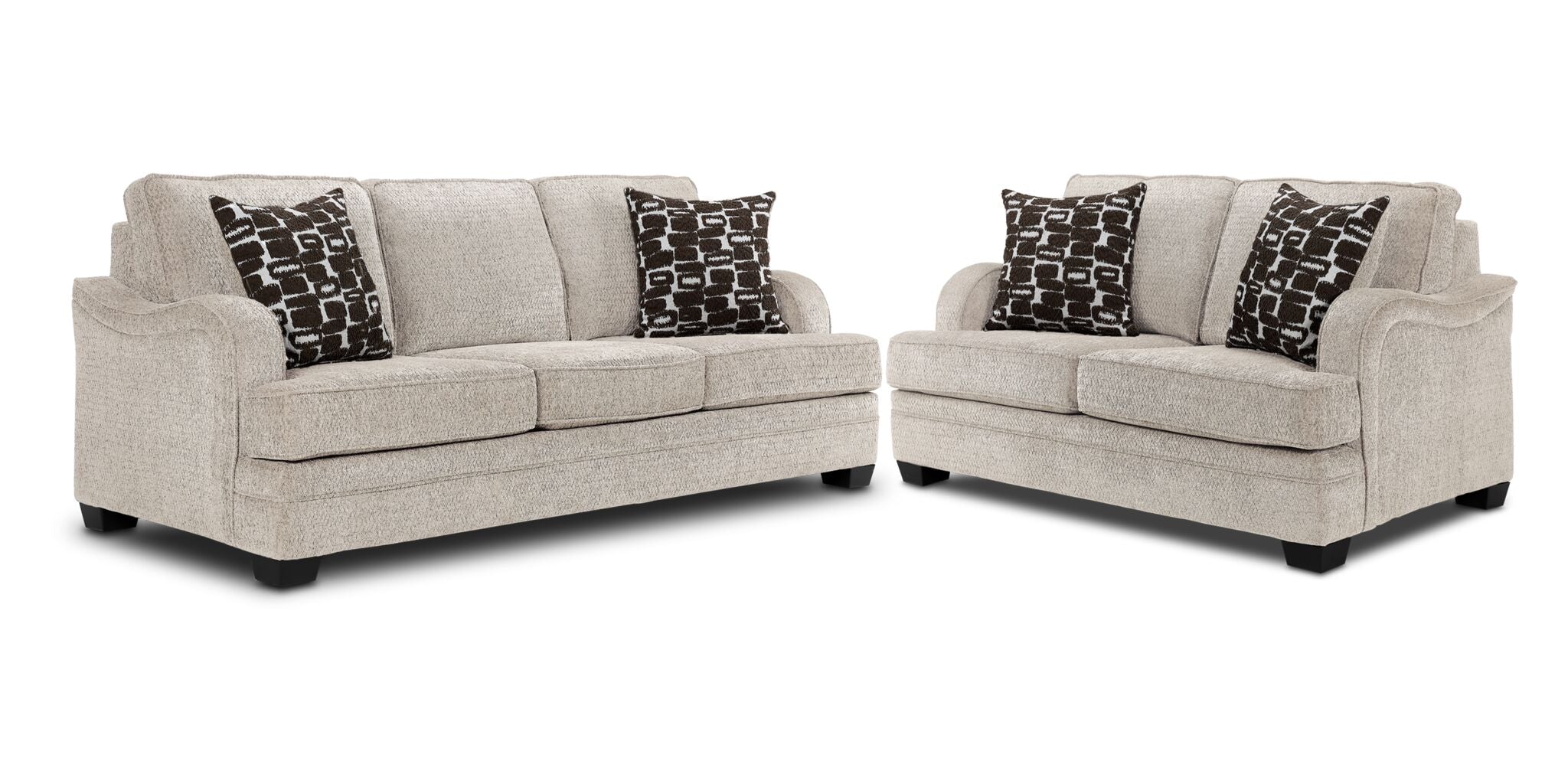 Charmaine Sofa and Loveseat Set - Pearl