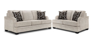 Charmaine Sofa and Loveseat Set - Pearl