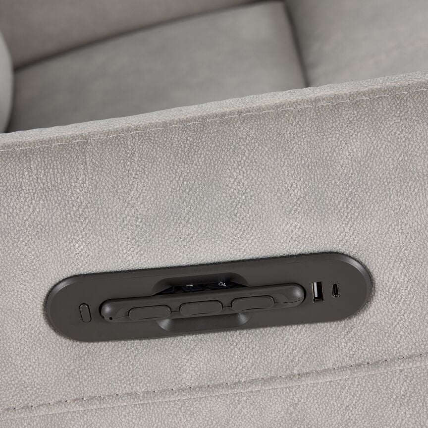 Chase Power Rocker Recliner - Grey