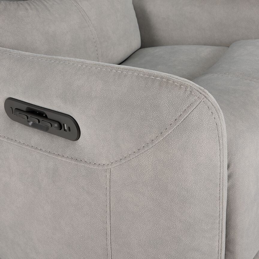 Chase Power Rocker Recliner - Grey