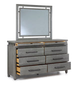 Chelsea 6-Drawer Dresser - Grey