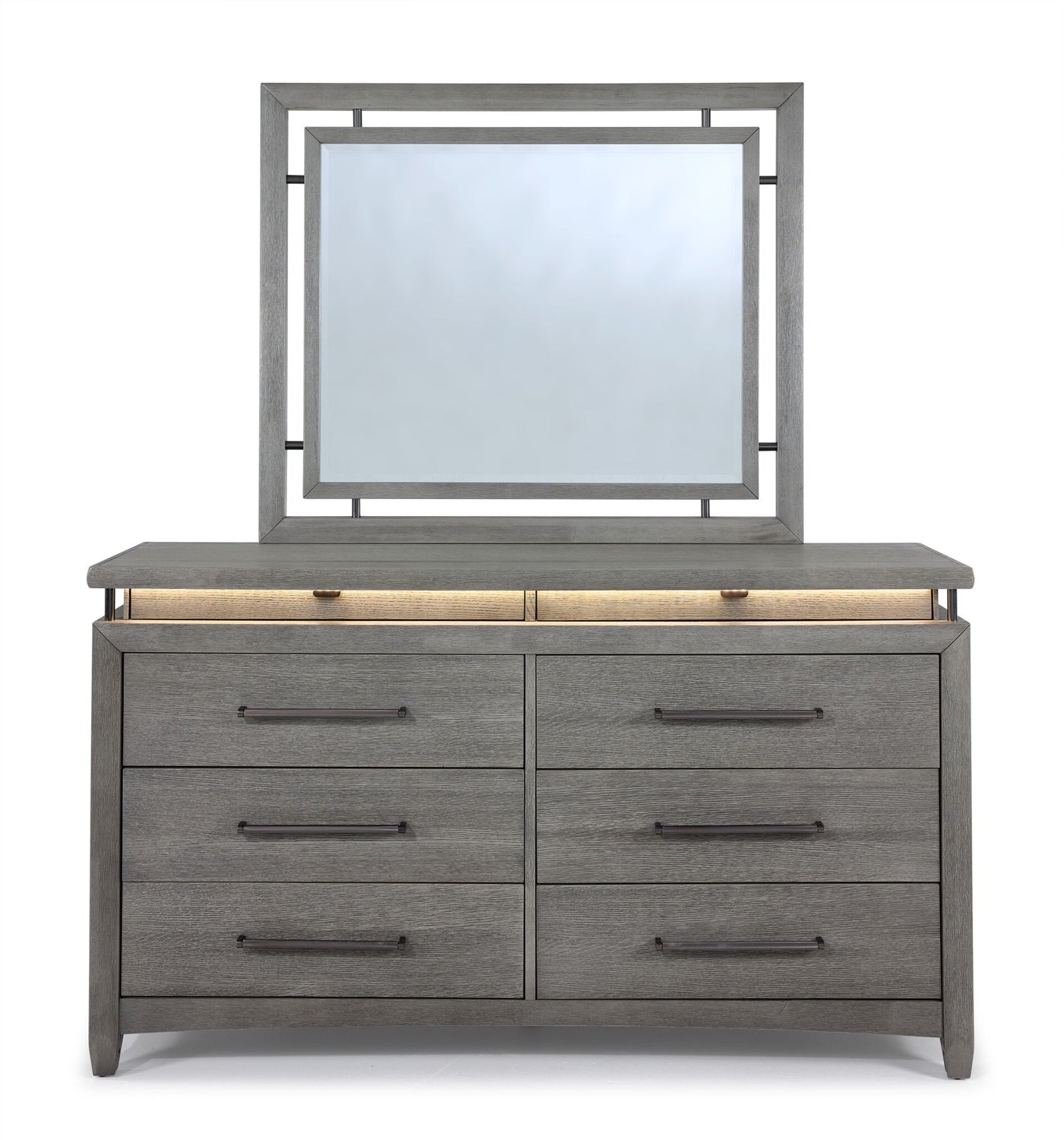 Chelsea 6-Drawer Dresser - Grey