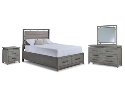 Chelsea 6-Piece King Storage Bed - Grey