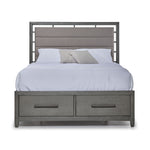 Chelsea 3-Piece King Storage Bed - Grey