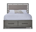 Chelsea 3-Piece King Storage Bed - Grey