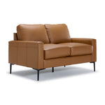 Chito Leather Sofa, Loveseat and Chair Set - Saddle
