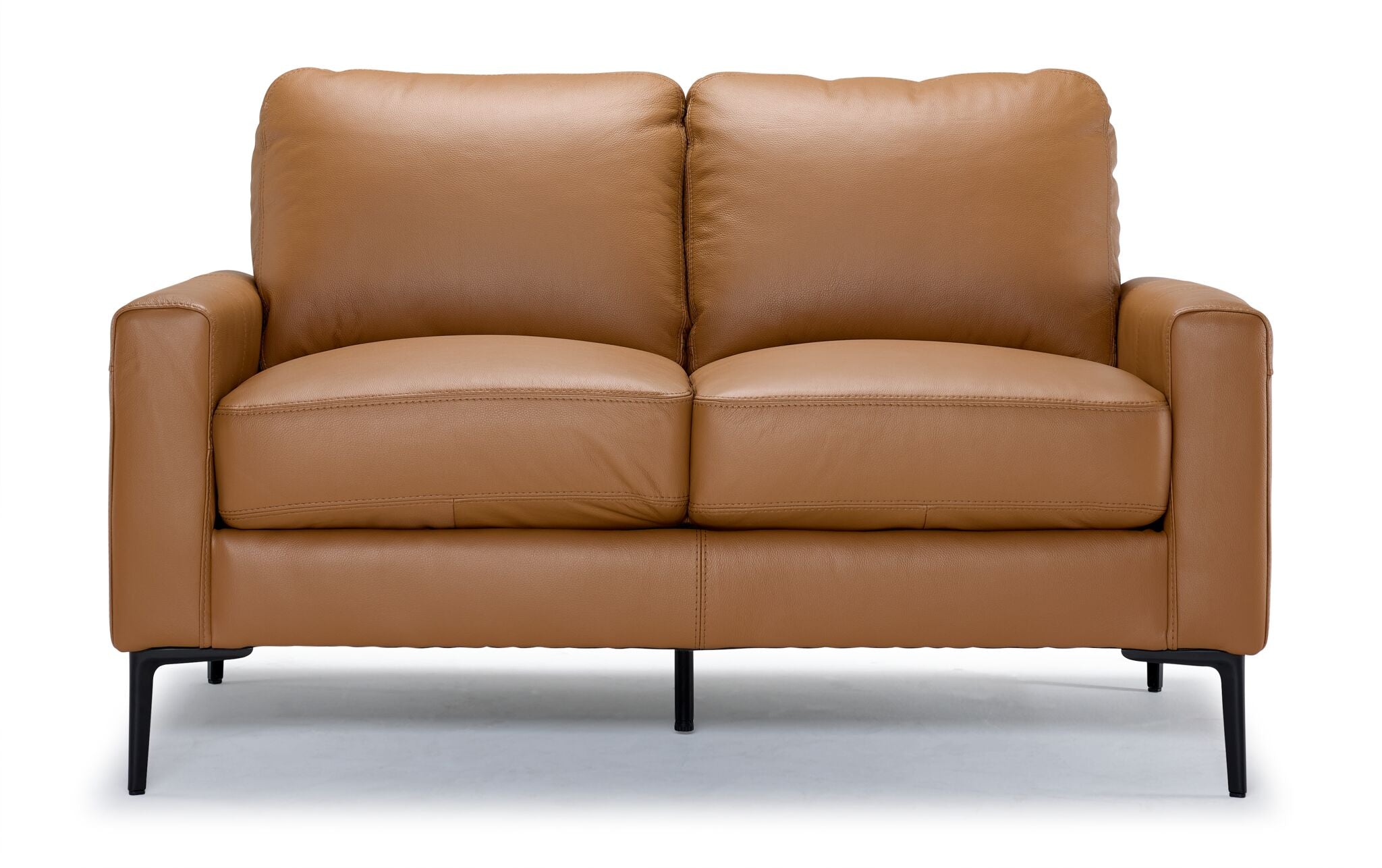 Chito Leather Loveseat - Saddle | Leon's