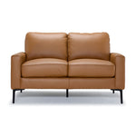 Chito Leather Loveseat - Saddle