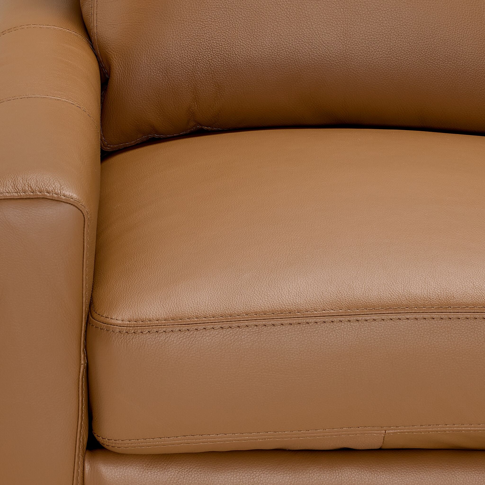 Chito Leather Loveseat - Saddle | Leon's