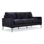 Chito Leather Sofa, Loveseat and Chair Set - Raven