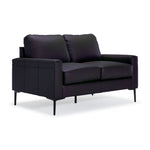 Chito Leather Sofa and Loveseat Set - Raven