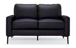Chito Leather Loveseat - Raven