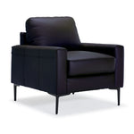 Chito Leather Sofa, Loveseat and Chair Set - Raven