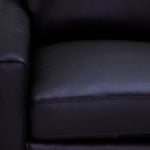 Chito Leather Sofa and Chair Set - Raven