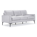 Chito Leather Sofa - Silver Grey