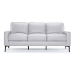 Chito Leather Sofa - Silver Grey