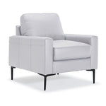 Chito Leather Sofa, Loveseat and Chair Set - Silver Grey