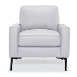 Chito Leather Chair - Silver Grey
