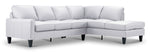 Chito Leather 2-Piece Sectional with Right Facing Chaise - Silver Grey