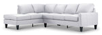 Chito Leather 2-Piece Sectional with Left Facing Chaise - Silver Grey
