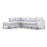 Chito Leather 2-Piece Sectional with Left Facing Chaise - Silver Grey