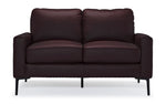 Chito Leather Loveseat - Mocha