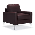 Chito Leather Sofa and Chair Set - Mocha