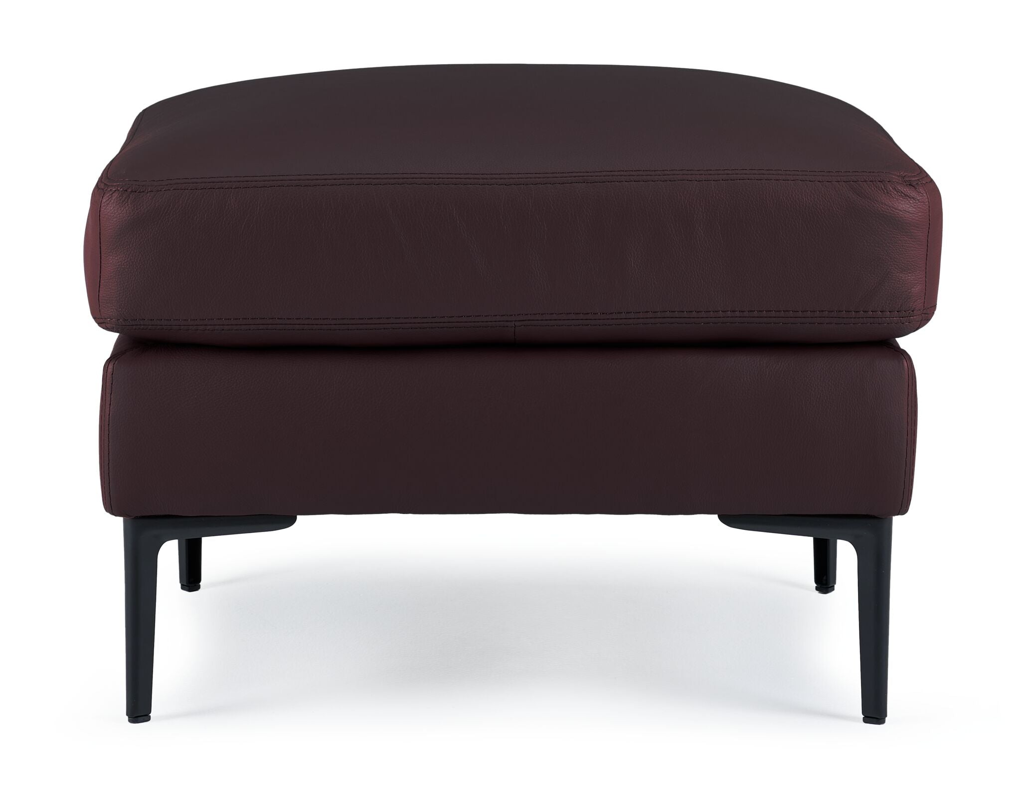 Chito Leather Ottoman - Mocha