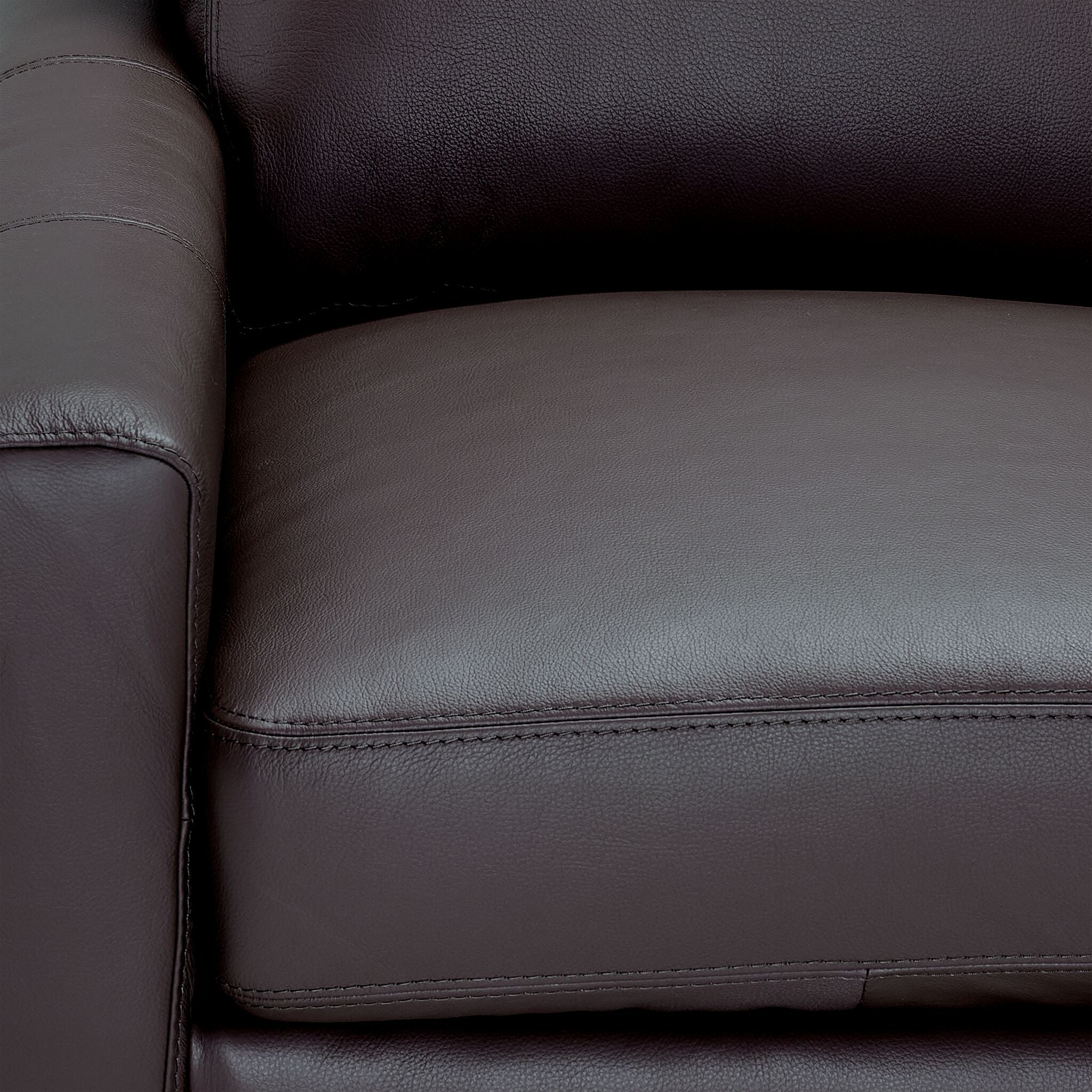 Chito Leather Loveseat - Mocha