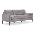 Chito Leather Sofa, Loveseat and Chair Set - Cloud Grey