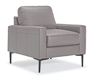 Chito Leather Chair - Cloud Grey