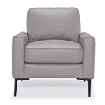 Chito Leather Chair - Cloud Grey
