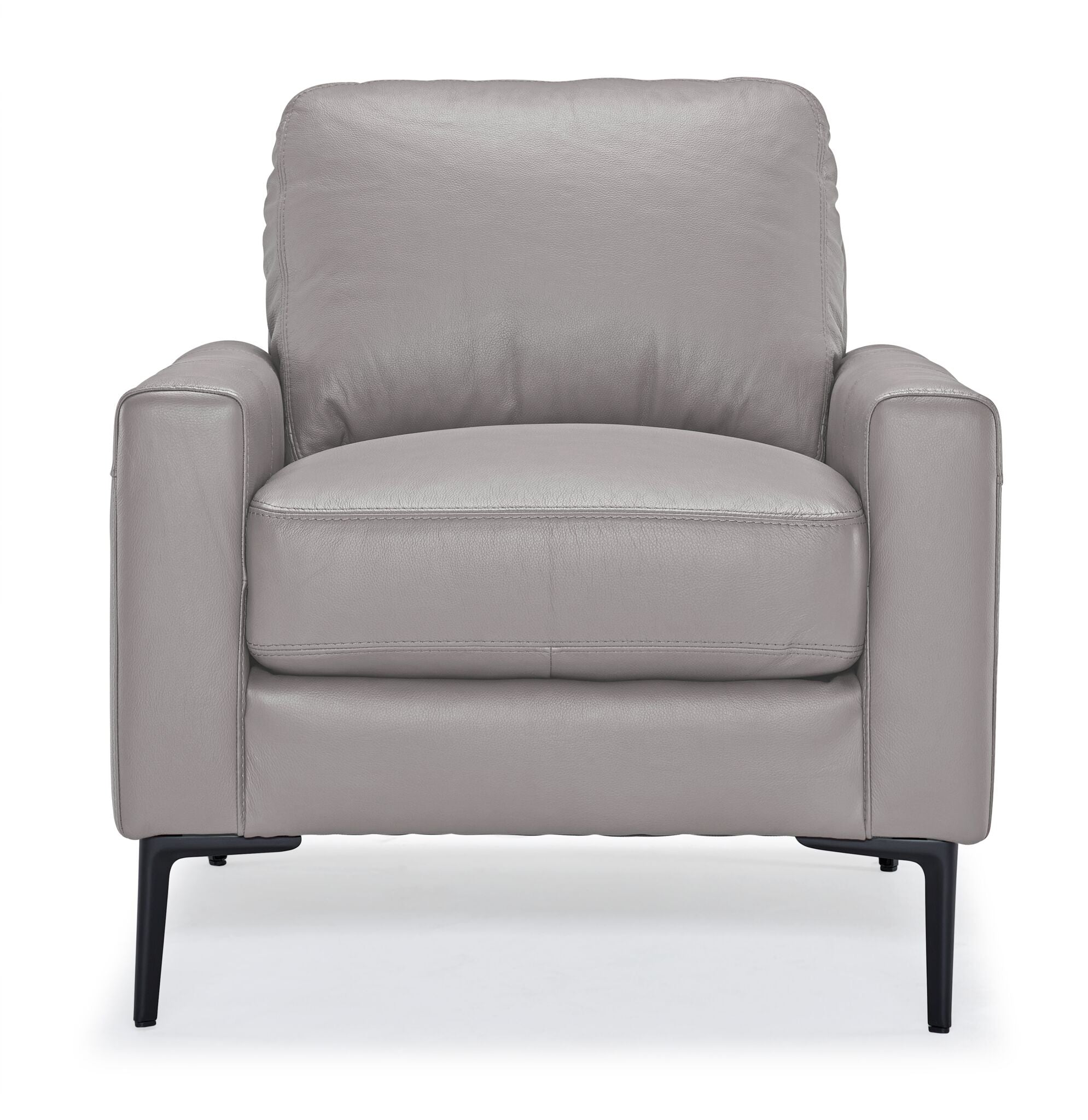 Chito Leather Chair - Cloud Grey