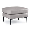Chito Leather Ottoman - Cloud Grey