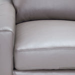 Chito Leather Sofa and Chair Set - Cloud Grey